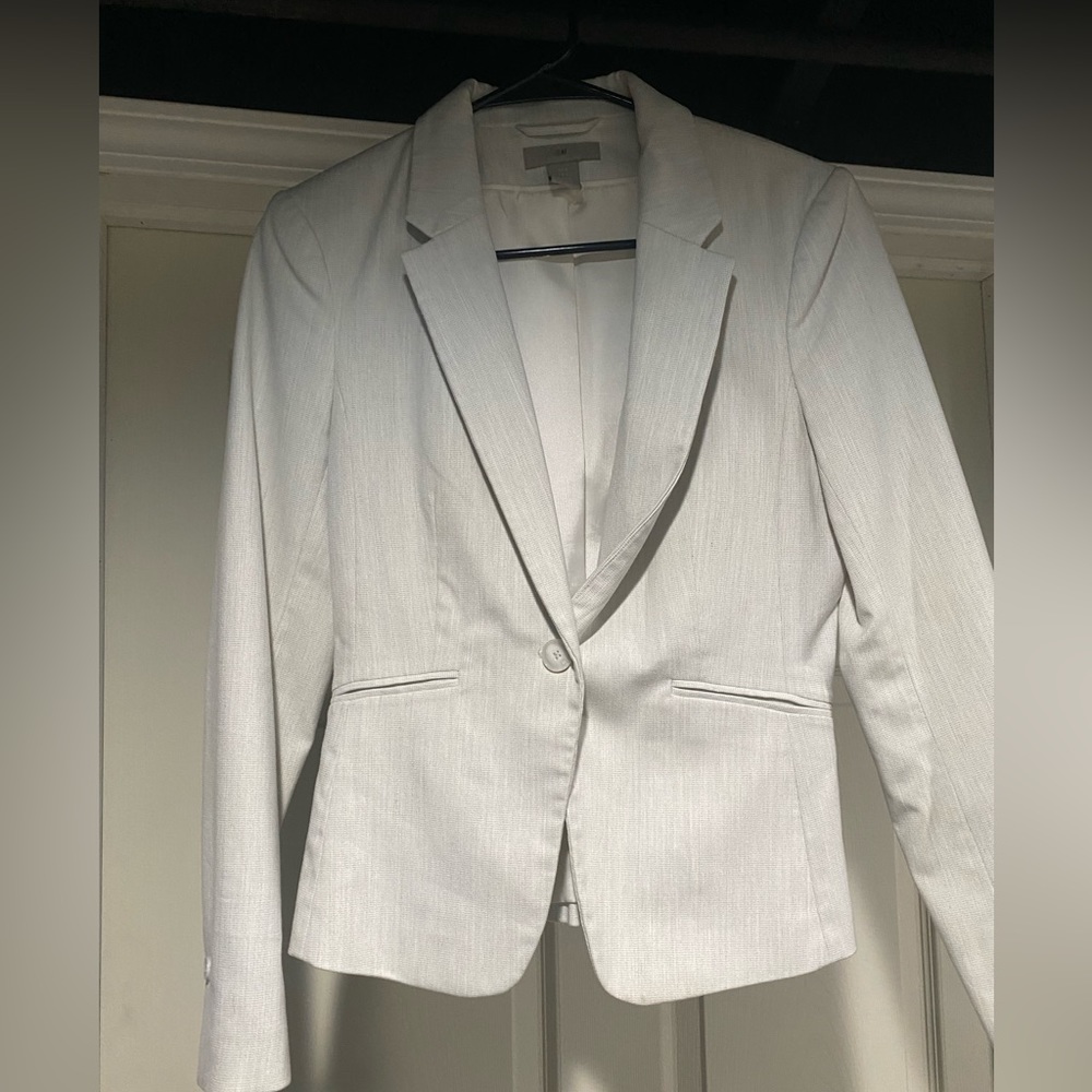 H&M cream/white Blazer